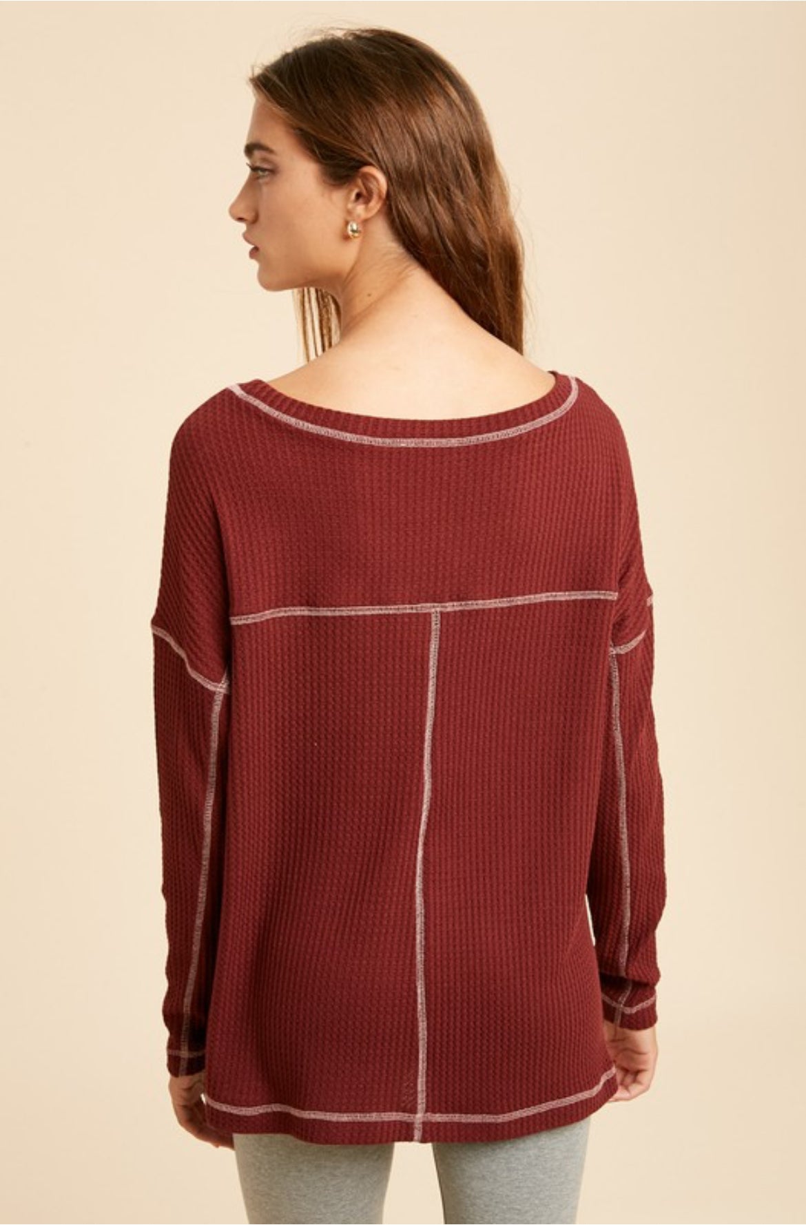 Stitch Waffle Knit Top