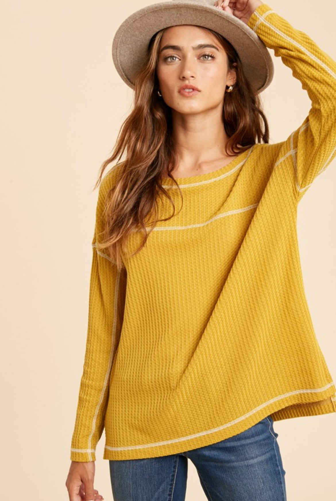 Waffle Knit Top