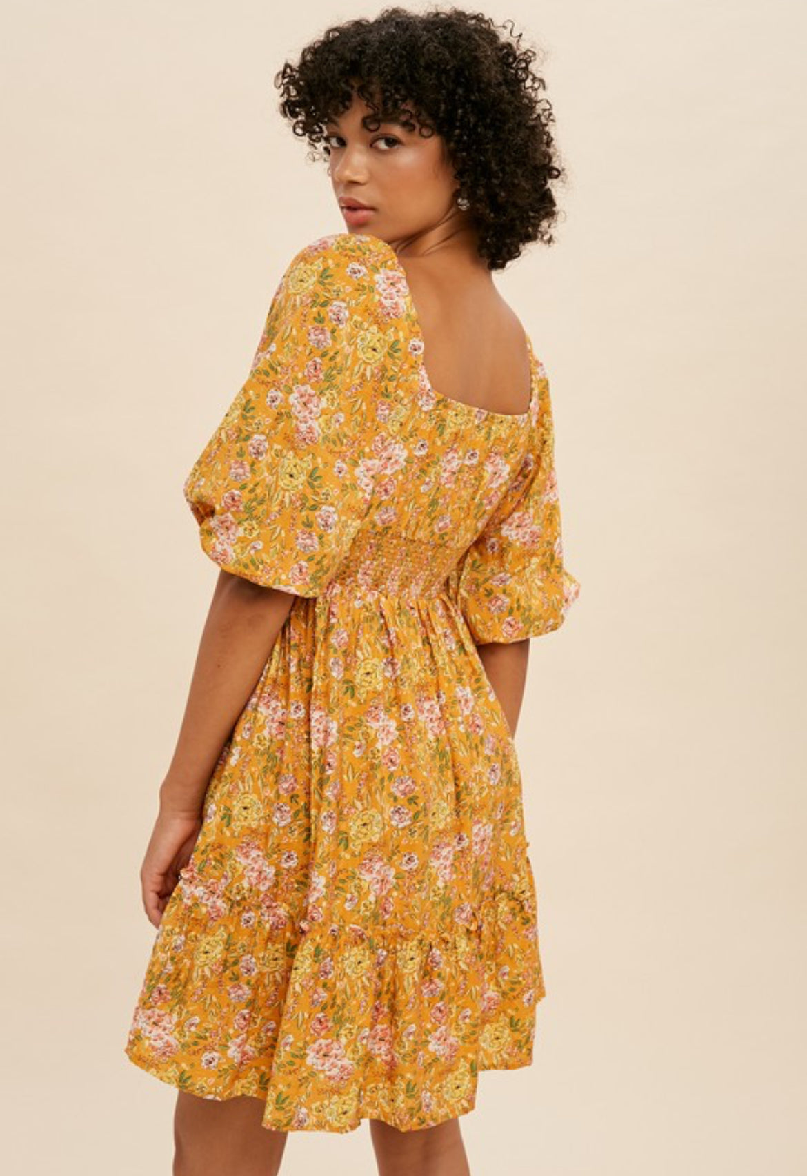 Sweetheart Floral Mini Dress