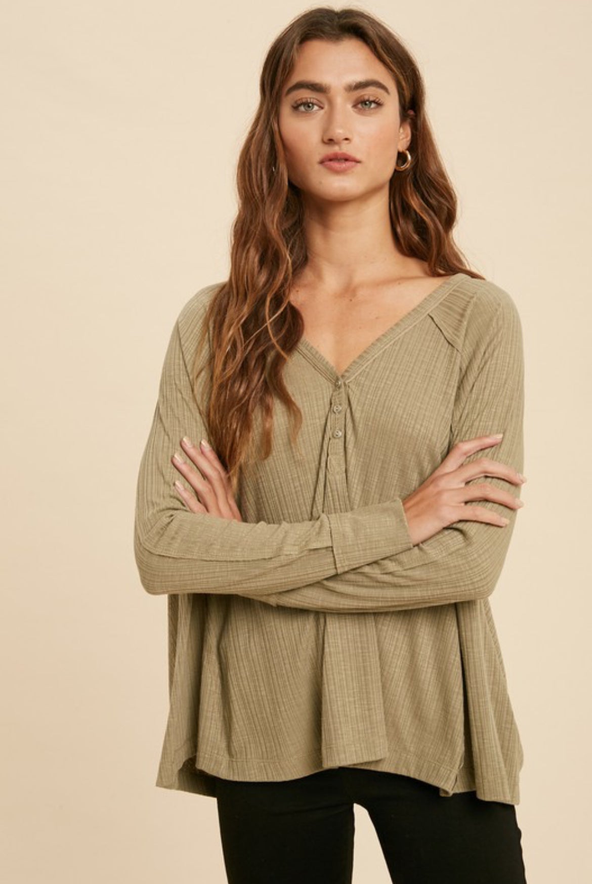 Rib Knit Henley