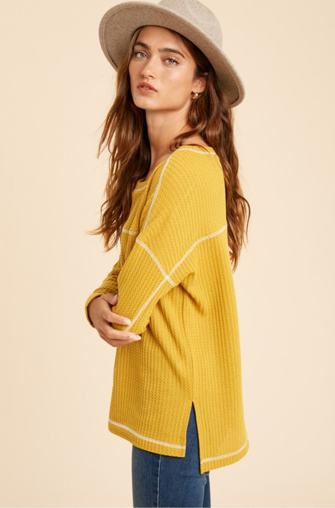 Waffle Knit Top