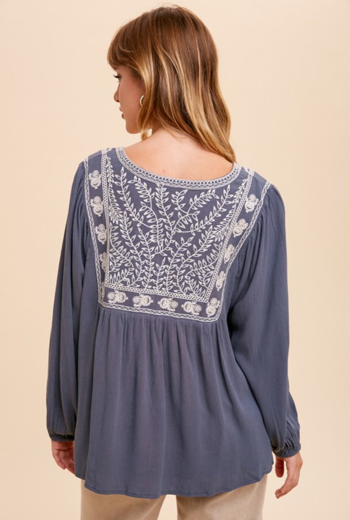 Embroidered Boho Top